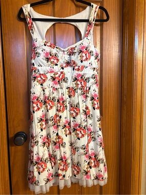 dELiA*s Floral Keyhole Cutout Tulle Mini Dress 13